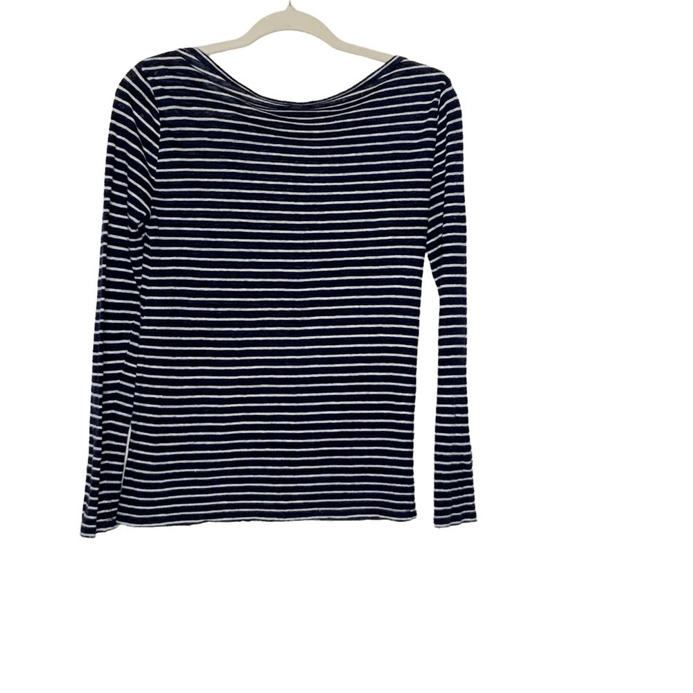 J Crew striped linen top. Size S - Picture 3 of 5